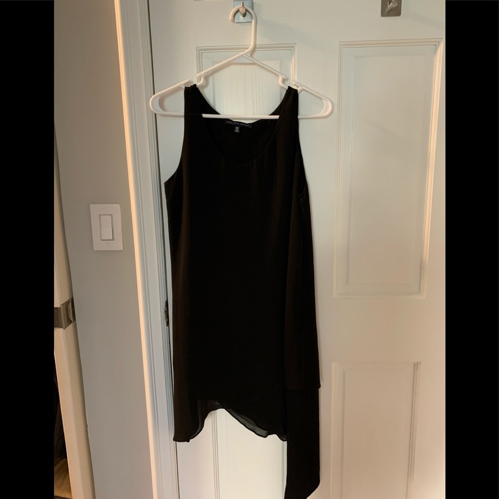 Saks Fifth Avenue Asymmetrical Black Dress